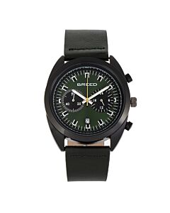 Men's Racer Chronograph Genuine Leather Green Dial Watch