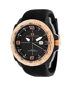 Men's Racer Silicone Black Dial Watch