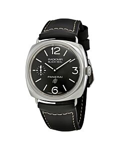 Men's Radiomir Black Seal (Calfskin) Leather Black Dial Watch