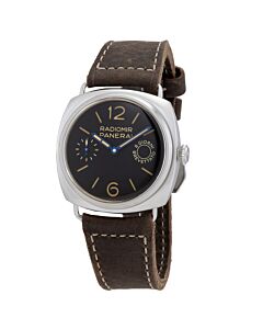 Men's Radiomir (Calfskin) Leather Black Dial Watch