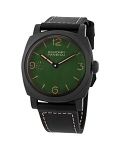 Men's Radiomir Leather Green Dial Watch