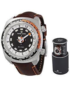 Men's Raider Harpoon Leather Black Dial Watch