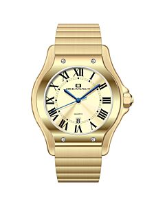 Men's Rayonner Stainless Steel Gold-tone Dial Watch