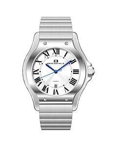Men's Rayonner Stainless Steel Silver-tone Dial Watch