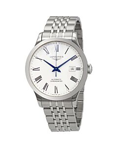 Men's Record Stainless Steel White Dial