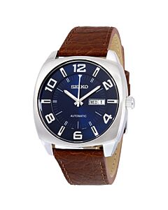 Men's Recraft Brown Leather Blue Dial