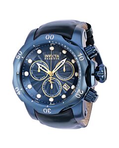 Men's Reserve Chronograph Leather Blue Dial Watch