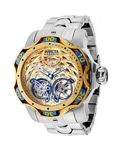 Men's Reserve Stainless Steel Gold and Blue Dial Watch