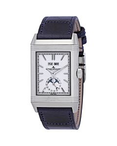 Men's Reverso Tribute Leather White Dial Watch