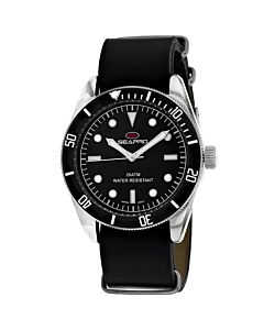 Men's Revival Leather Black Dial Watch