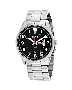 Men's Ricci Stainless Steel Black Dial Watch