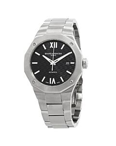 Men's Riviera Stainless Steel Black Dial Watch