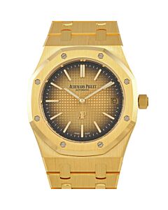 Men's Royal Oak "Jumbo" Extra-Thin 18kt Yellow Gold Gold-tone Dial Watch