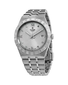 Mens-Royal-Stainless-Steel-Silver-Dial-Watch