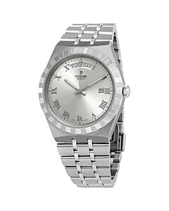 Mens-Royal-Stainless-Steel-Silver-Sunray-Dial-Watch