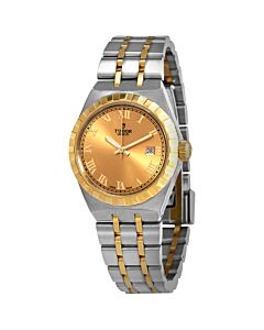 Men's Royal Stainless Steel with 18kt Yellow Gold links Champagne Dial Watch