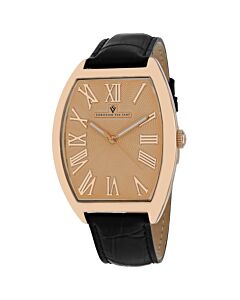 Men's Royalty Leather Rose Dial Watch