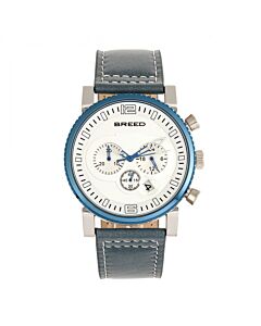 Men's Ryker Chronograph Genuine Leather Silver-tone Dial