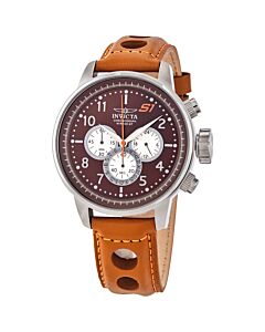 Men's S1 Rally Chronograph Leather Brown Dial
