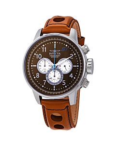 Men's S1 Rally Chronograph Leather Brown Dial Watch