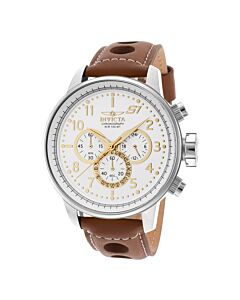 Men's S1 Rally Chronograph Leather White Dial Watch