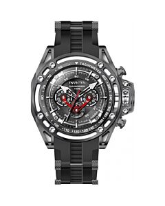 Men's S1 Rally Chronograph Silicone and Stainless Steel Black Dial Watch