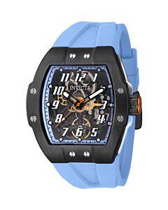Men's S1 Rally Silicone Transparent and Light Blue Dial Watch