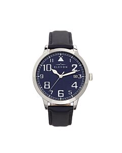 Men's Sabre Genuine Leather Blue Dial Watch