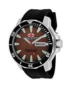 Men's Scuba Dragon Diver Limited Edition 1000 Meters Silicone Brown Dial Watch