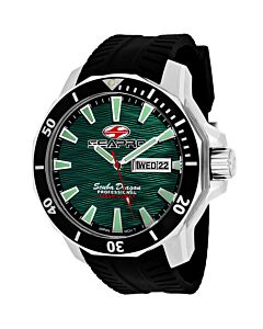 Men's Scuba Dragon Diver Limited Edition 1000 Meters Silicone Green Dial Watch