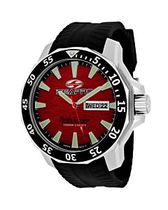 Men's Scuba Dragon Diver Limited Edition 1000 Meters Silicone Red Dial Watch