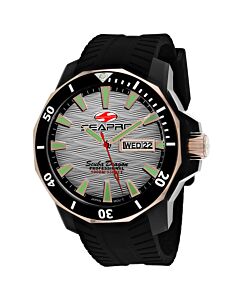 Men's Scuba Dragon Diver Limited Edition 1000 Meters Silicone Silver-tone Dial Watch