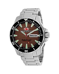 Men's Scuba Dragon Diver Limited Edition 1000 Meters Stainless Steel Brown Dial Watch