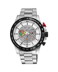 Men's Scuderia Chronograph Stainless Steel White Dial Watch