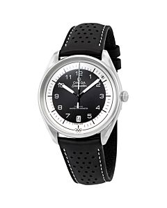 Men's Seamaster Olympic Timekeeper Leather Black/White Dial