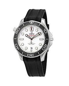 Men's Seamaster Rubber White Dial Watch