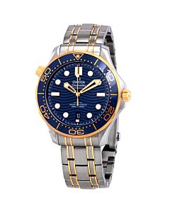 Men's Seamaster Stainless Steel and 18K Yellow Gold Blue Dial