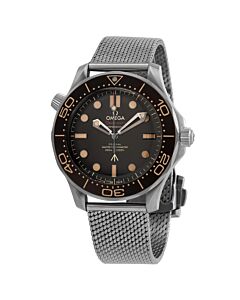 Men's Seamaster Titanium Mesh Brown Dial Watch
