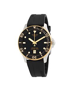 Men's Seastar 1000 Rubber Black Dial Watch
