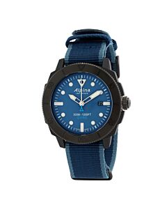Men's Seastrong Diver Gyre Nylon NATO Blue Dial Watch
