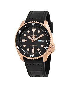 Men's 5 Sports Silicone Black Dial Watch