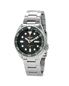Men's 5 Sports Stainless Steel Green Dial Watch