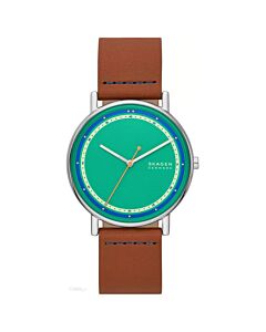 Men's Signatur Leather Green Dial Watch