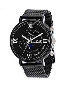 Men's Somptueuse LTD Chronograph Stainless Steel Black Dial Watch