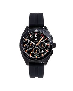 Men's Sonar Chronograph Rubber Black Dial Watch