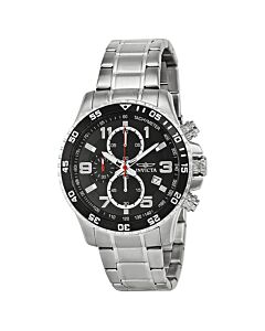 Men's Specialty Chronograph Stainless Steel Black Textured Dial Watch