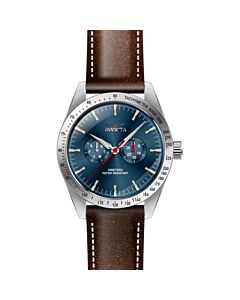 Men's Specialty Leather Blue Dial Watch