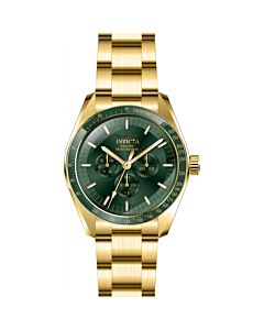 Men's Specialty Stainless Steel Green Dial Watch