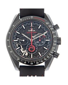 Men's Speedmaster Chronograph Rubber Black Dial Watch
