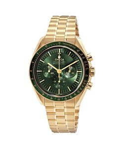 Men's Speedmaster Moonwatch Chronograph 18kt Moonshine Gold Green Dial Watch